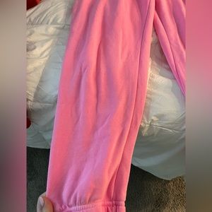 COPY - Pink aviator nation striped sweats XL
